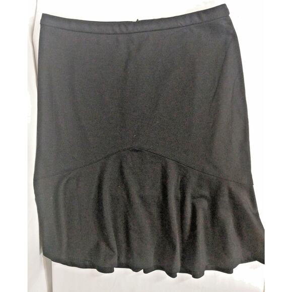 The Limited Skirt Size 10 Black Knee Length Flare Hem Stretch Rayon Polyester - Picture 7 of 12